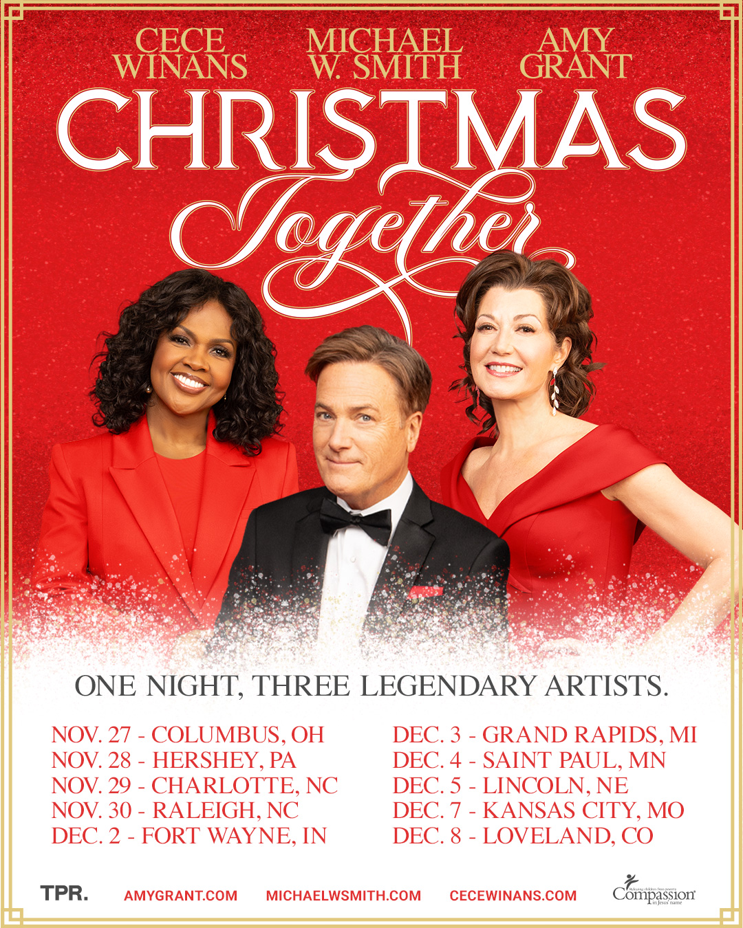 CeCe Winans Come Worship Tour Poster 2026–2027